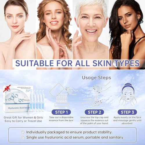 Hyaluronic Acid Serum Vials - Ultra-Hydrating Face Essence, 60 Pcs, Variation HA-2