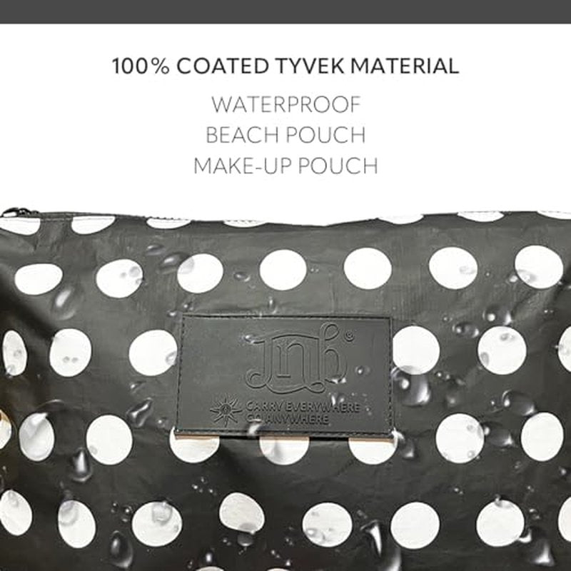 100% Coated Tyvek Material, Beach Pouch, Waterproof Pouch for Beach, Makeup Pouch, Wet Dry Bag,Clutch