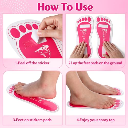 Disposable Spray Tanning Feet Pads Bulk - Colorful, 120 Pairs, Non-Slip, 11 Inch