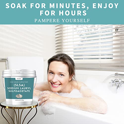 SLSA Bath Bomb Powder 83.2oz Organic Coconut & Palm Extracted Surfactant for Homemade Bath Products
