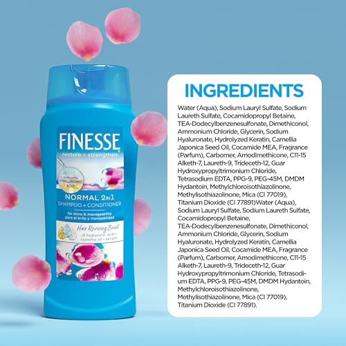 FINESSE Self Adjusting 2 in 1 Texture Enhancing Shampoo and Unisex Conditioner, 13 Ounce (I0025928)