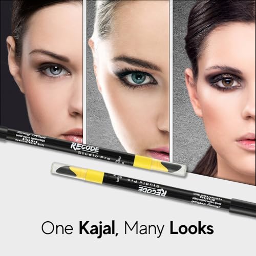 Waterproof Gel Eyeliner Pencil with Smudger - Long-lasting Black 1.2g