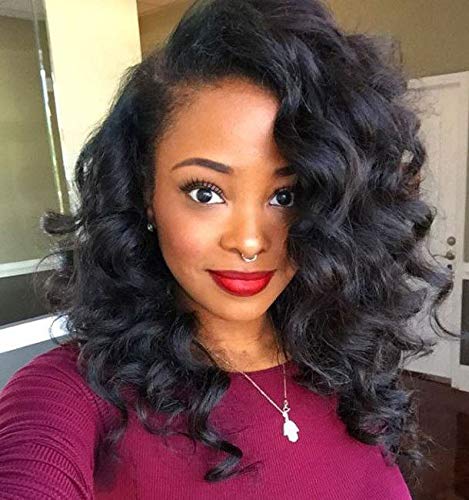 Ocean Wave Crochet Hair 14 Inch 8 Packs Natural Black Deep Wave Synthetic Braiding Extensions