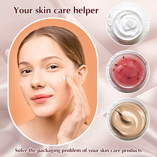SATINIOR 2 oz Plastic Jars with Lids, 100-Pack Wide Mouth Containers for Lotion, Cream, Body Butters