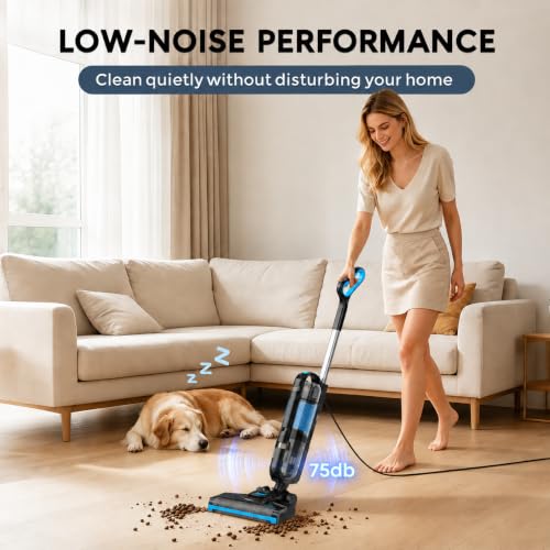 Corded Wet Dry Vacuum Mop for Hard Floors - 15KPA Suction, Self-Cleaning, Dual Tank System