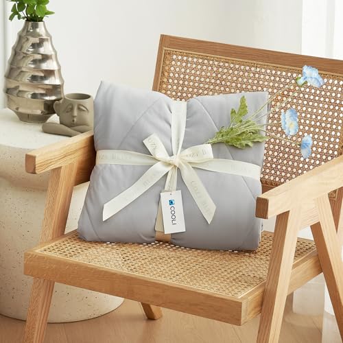 Cooling Comforter for Hot Sleepers Twin Size - Gray, Breathable & Soft