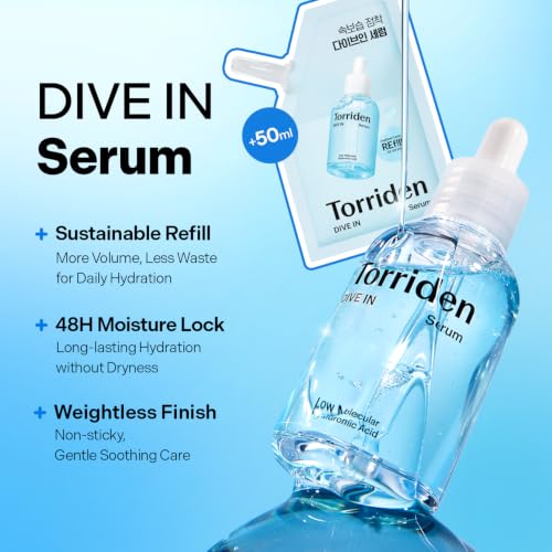 Torriden DIVE IN Hydrating Serum Refill Set 3.38 fl oz - Korean Face Serum with Hyaluronic Acid