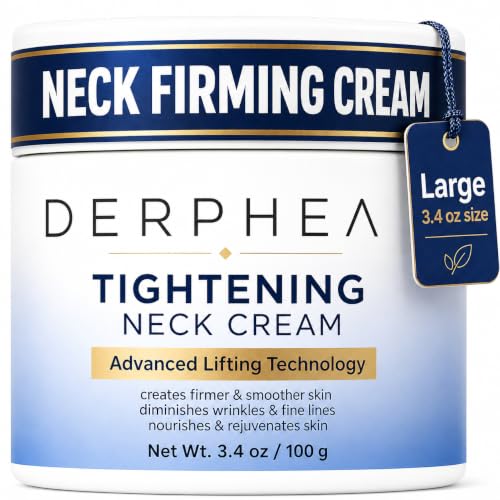 DERPHEA 3.4 oz Neck Firming Cream with Peptides for Tightening & Wrinkle Reduction - Targeted Anti-Aging Care - Variation of THIS listing