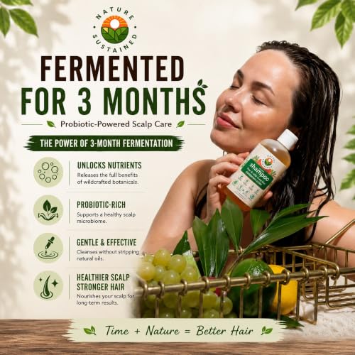 Sensitive Scalp Unscented Natural Shampoo - Organic, Sulfate-Free, 9oz - Hypoallergenic & Dandruff Relief