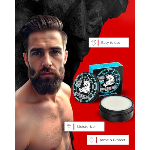 Bossman Relaxing Beard Balm for Men (Magic Scent) ? Tames, Relaxes, Thickens & Softens for Ultimate Beard Care ? Made in USA