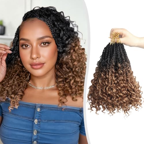 10 Inch Goddess Box Braids Crochet Hair - Boho Crochet Braid Hair Pack of 8 #OT30