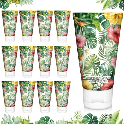 Fresh Hawaii Mini Sunscreen Lotion SPF 30+ 30 Pack - Travel Size, Tropical Design