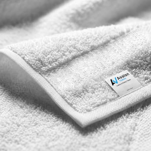 Avalon Towels White Face & Wash Cloths Pack of 48 - 12x12 Inch Cotton Towels