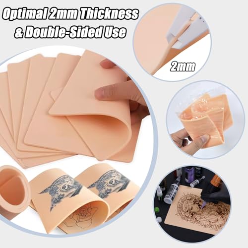 2MM Tattoo Practice Skin Kit with Transfer Papers - 40 Sheets Double-Sided