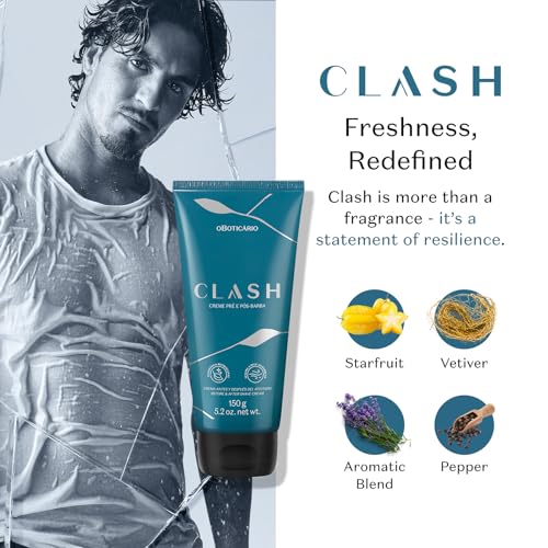 O Botic?rio Clash Pre & Post-Shave Cream, Elevated Dual Purpose Care for Smooth, Fresh Fragranced Skin, 5.29 Ounce (150g)
