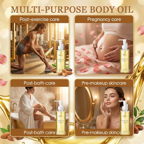SDUQULK ERAE Queen Botanical Body Oil 120ml - Lightweight Moisturizer for Arms, Tummy & Thighs, 1PC