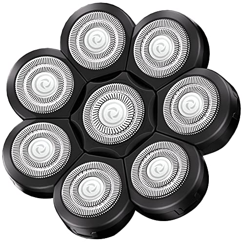 Universal Replacement Heads for Blade,Replacement Blades Compatible with Most Major Head Shaver Brands, Easy-to-Install Electric Razor Shaver Heads for Bald Men. (8 Black)