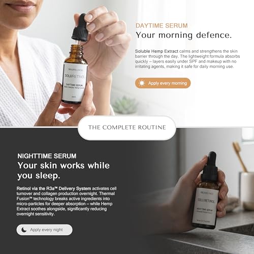 SOLURETINOL Retinol Face Serum Duo - Anti-Aging Wrinkle & Moisture Boost for Eyes & Neck (1-Pack)