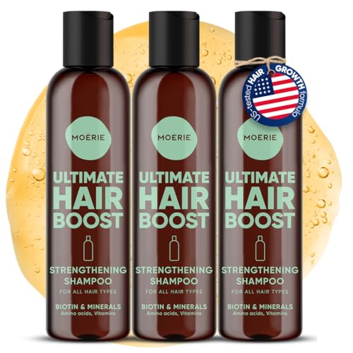 Moerie Hair Growth Shampoo Triple Set for Men & Women - Natural Thickening Solution
