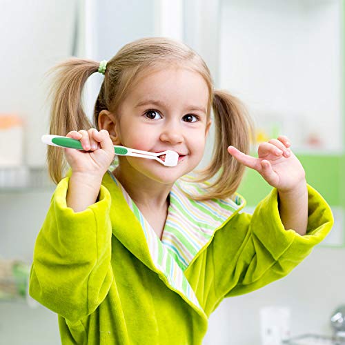 Kids 3-Sided Travel Toothbrush Set with Replaceable Bristles - 16 Colors