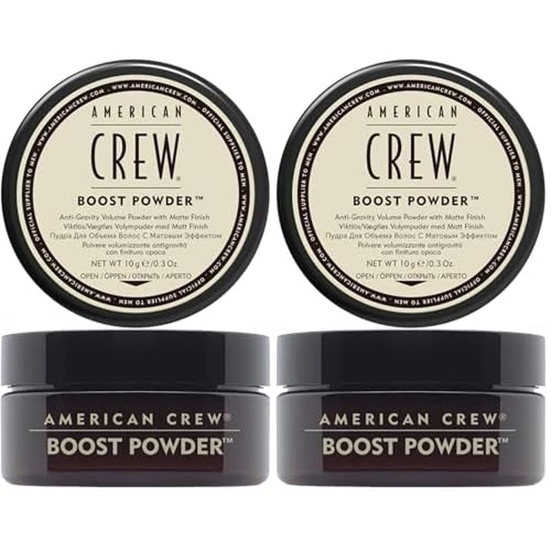AMERICAN CREW Men's Hair Boost Powder, Provides Lift & Volume, 0.3 Oz (Pack of 2)