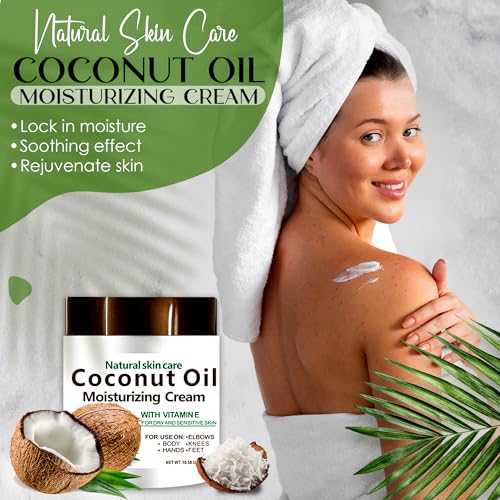 DR MEINAIER Coconut Oil Body & Face Moisturizer 5 Pack - Hydrating Lightweight Skin Cream
