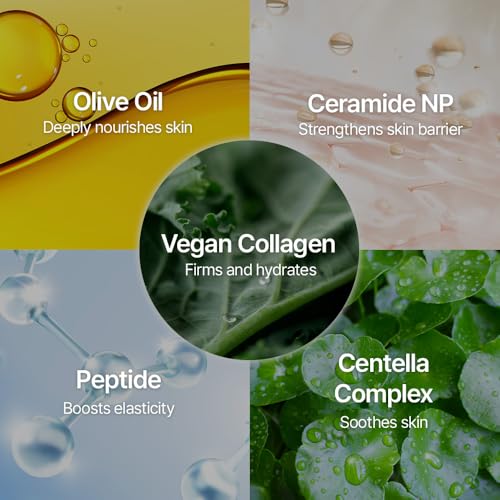 ISOI Cica Ol Cera Serum, Firming & Barrier Strengthening Vegan Collagen Serum with Multi-Peptides for Sensitive Skin, Korean Skincare (1.69 fl.oz, 50ml)
