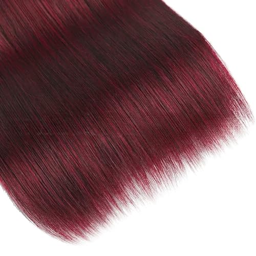 Blonde 99J Burgundy Straight Human Hair Extensions 8-12 Inch 3 Bundles