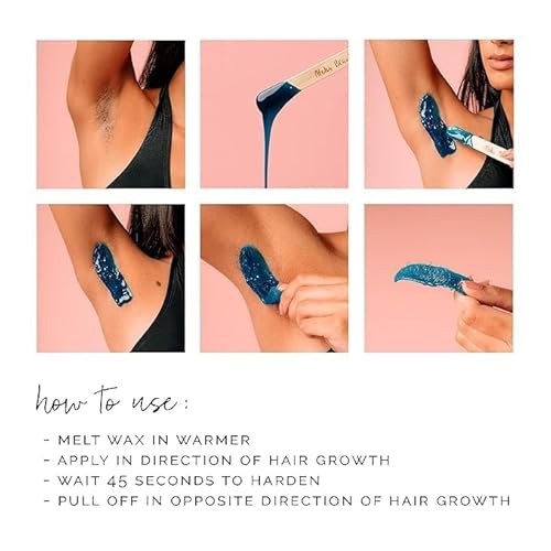 KoluaWax Hard Wax Beads for Hair Removal and Face Razor for Women - Face, Brazilian, Underarms, Back Chest, Bikini Waxing - Shaver for Peach Fuzz, Eyebrow, Upper Lip & More