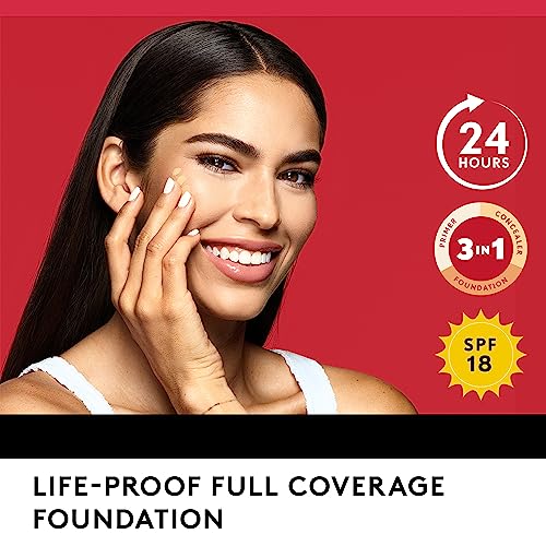 Liquid Foundation SPF 18 Full Coverage Makeup Natural Tan 1 Fl Oz Pack of 2