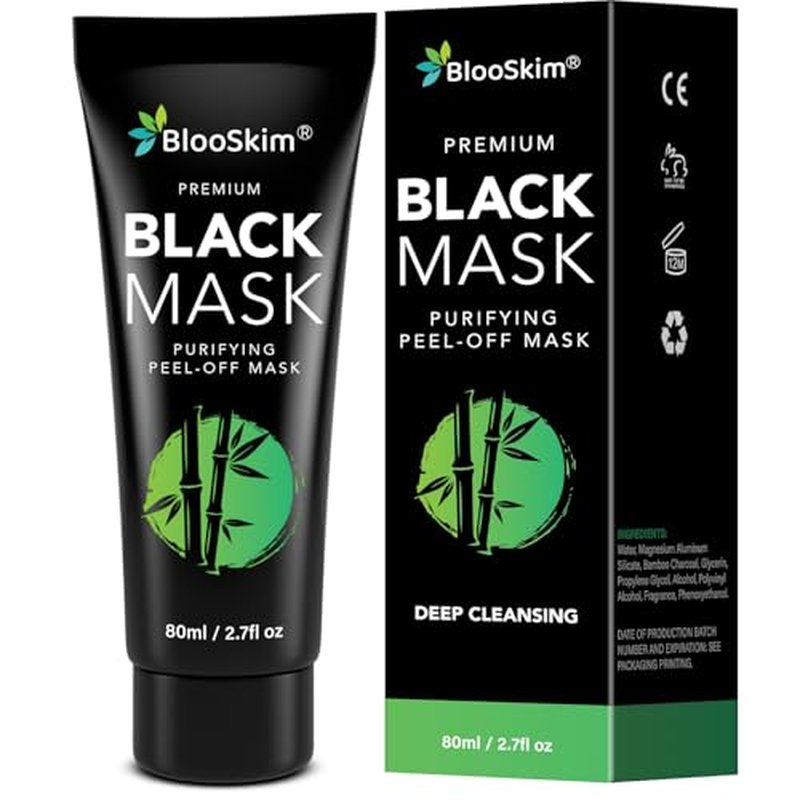 Blackhead Remover Mask for Face: Black Peel Off Face Mask ? Charcoal Peel Off Face Mask for Oily & Combination Skin ? Refreshing Botanical Formula, 2.8 fl oz