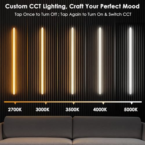 Gloss Black Wall Panel Lights 6-Pack with Adjustable Color Temperature 16