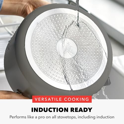GreenPan x Bobby Flay 6QT Graphite Stockpot with Glass Lid, Nonstick Induction Safe