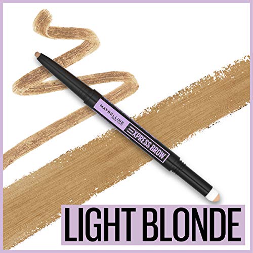 Maybelline Express Brow 2-In-1 Blonde & Light Blonde Pencil and Powder Eyebrow Makeup, 1 Count Each