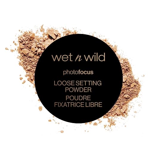 wet n wild Photo Focus Loose Baking Setting Powder, Highlighter Makeup, Medium-Deep to Deep and All Skin Tones