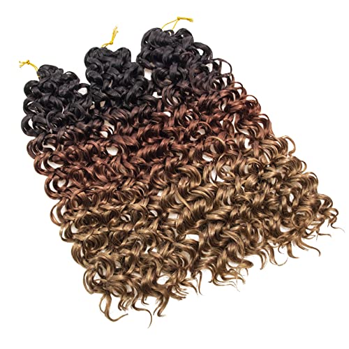 QRHSUKA 9 Packs Curly Crochet Hair 18 Inch GoGo Curl for Women - 1B/30/27
