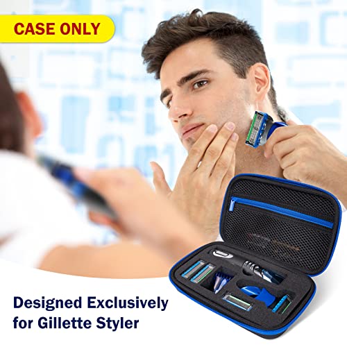 ProCase Hard Travel Case for Man Gillette Styler Beard Trimmer, Father¡¯s Day Carrying Storage Bag for Blade Refills, Charging Cord, Hair Clippers Electric Body Shaver Razor Accessories -Black