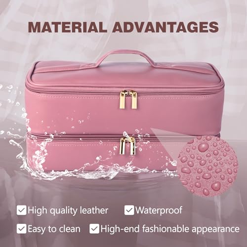 Double Layer Travel Case for Shark Flex Fusion/Glam Ceramic, Flexfusion Storage Bag for HD641S HD641 HD642 HD642S, Carrying Case Compatible with Dyson Airwrap Shark Flexstyle (deep Purple)
