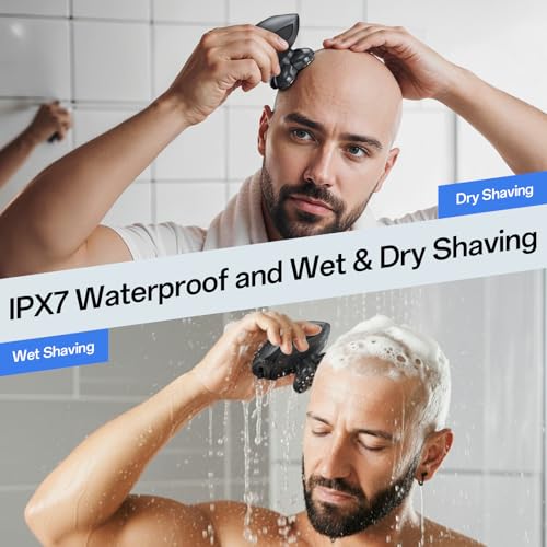 Men's Electric Head & Body Shaver Waterproof Cordless Grooming Kit