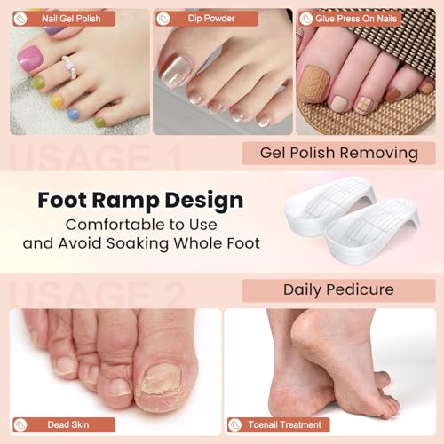 Pink & Clear Hand & Foot Nail Soaking Bowl Set - Large Size, 12pcs
