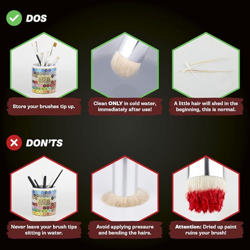 Drybrush Set with 3 Sizes for Miniatures Terrain and Models - The Army Painter