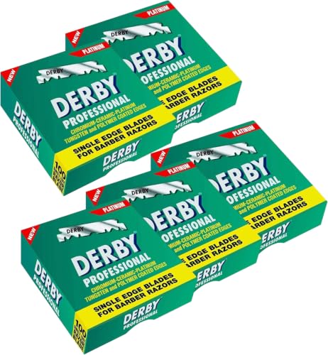 Derby Professional Single Edge Razor Blades – 500 Pack for Straight Razors