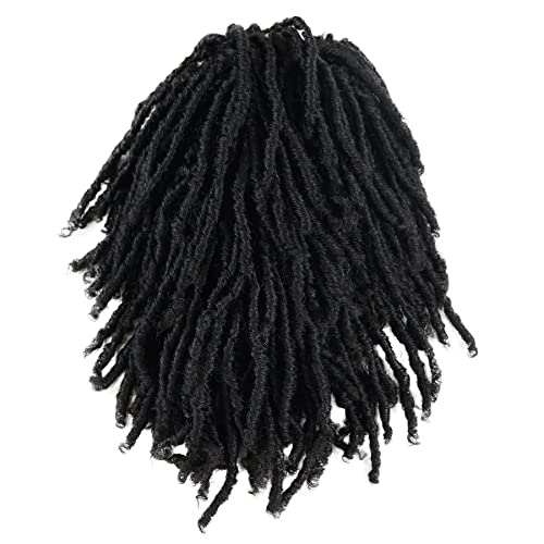 Men's Afro Braided Dreadlock Wig - Natural Short Crochet Twist Wig - Variation 1B