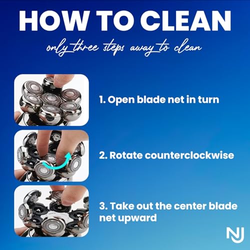 Head Shavers for Bald Men Electric Razor for Men 7D Floating Razor Rechargeable LED Display Head Shaver Face Body Ear Nose Trimmers Cordless Portable IPX7 Waterproof Wet Dry Shaving Grooming Kit