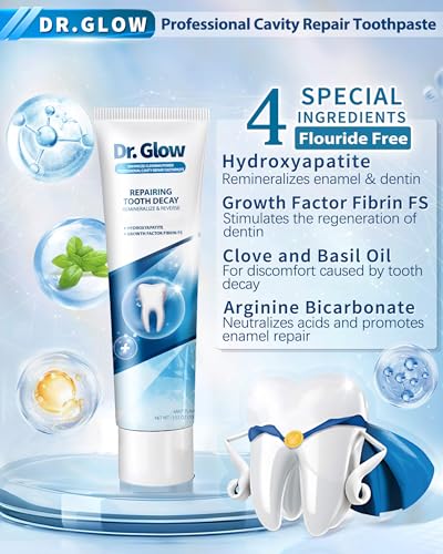 Adult Cavity Repair Toothpaste - Hydroxyapatite Reversing & Enamel Strengthening - Pack of 2 (3.52oz Each)