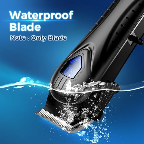 Black Low Noise Hair Clippers with 10 Color Guide Combs - Cordless Men & Women Grooming Kit