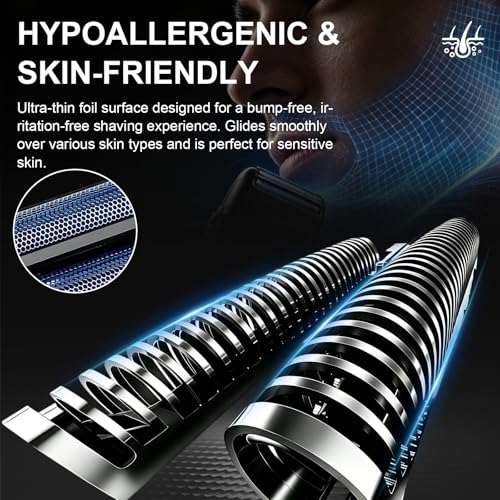 Loarysk 1-Pack Replacement Foil Head for UV Double Foil Shaver - Double Black Variation