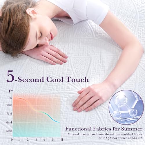 SINWEEK Queen Size 3-Inch Gel Memory Foam Mattress Topper with Cooling Cover