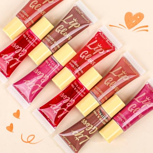 AZEN 60 Pack Lip Gloss Set - Color Lip Oil for Dry Chapped Lips Moisturizing B-60