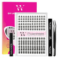 Manga Lash Clusters Kit 144PCS Fairy Eyelash Extension Kits with Bond and Seal, Fake Eyelashes Clusters with Invisible Lashes Band, Lash Glue Remover and Lash Applicators (Mix8-16mm Set11)